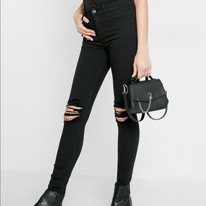 High Black Rip Jeans